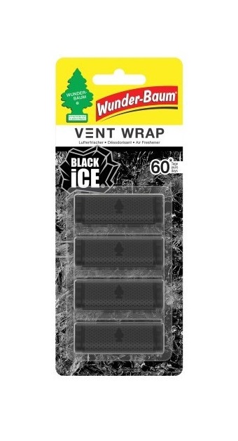 Odświeżacz powietrza vent wrap black ice 4 sztuki           