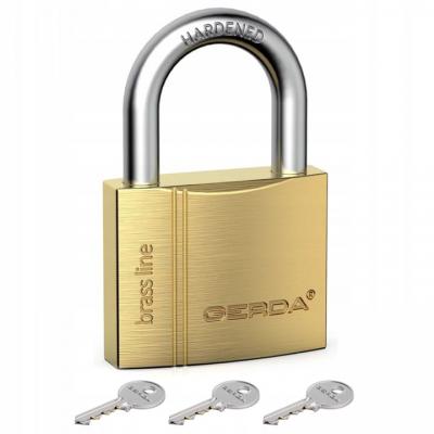 Kłódka pałąkowa mosiężna brass line kmz s5010a 50mm blister 