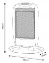 Promiennik halogenowy podczerwieni 400w/800w/1200w czarny   