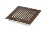 Kratka metalowa skośna w ramce z siatką 14*14cm brąz        