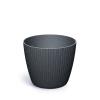 Doniczka lamia round eco wood - antracytowy                 