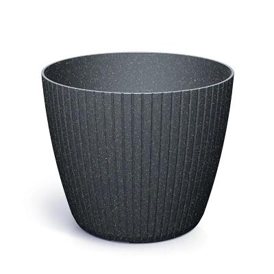 Doniczka lamia round eco wood - antracytowy 12.8l           