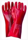 Rękawice pcv długie full red 35cm                           