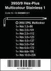 Zestaw kluczy imbusowych trzpieniowych hex plus 9szt        