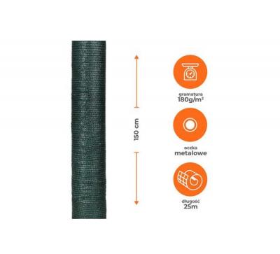 Tkanina osłonowa deco zielona 180g/m2 150cm rolka 25mb      