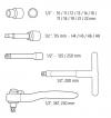 Zestaw kluczy nasadowych 1/2'', 1000v,  19 sztuk            