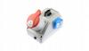 Zestaw instalacyjny z gniazdem 32a 5p+2p+z (l-0-p) czerwony 