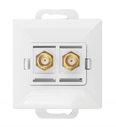 Perła gniazdo tv podwójne typu f                            