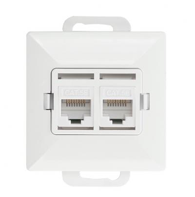 Perła gniazdo komputerowe rj45 podwójne nieekranowane 5kat  