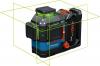 Laser wieloliniowy gll 18v-120-33 cg zielona wiązka 0*ah    