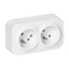 Gniazdo podwójne todo 2*2p+z ip20, 16a, 230v  czarne        