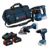 Zestaw combi 18v gsr+gws+gbh 2*4.0ah                        