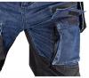Spodnie robocze denim wzmocnienia cordura, granatowe, roz. m
