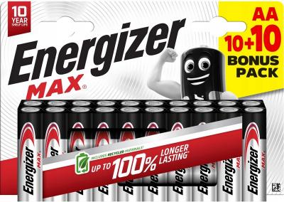 Bateria energizer max aa lr6 10+10 szt.                     