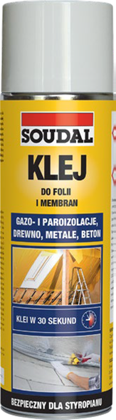 Klej kontaktowy w sprayu do folii i membran 500ml.          