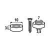 Magnes neodymowy okrągły stahl 10*3mm z otworem 7/3.5mm 5szt