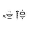 Magnes neodymowy okrągły stahl 14*3mm z otworem 8/4mm 5szt  
