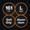 Trzonek aluminiowy l oneclick 161                           