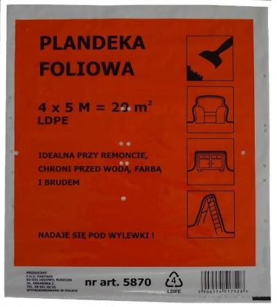 Plandeka malarska 4*5m 1500gr