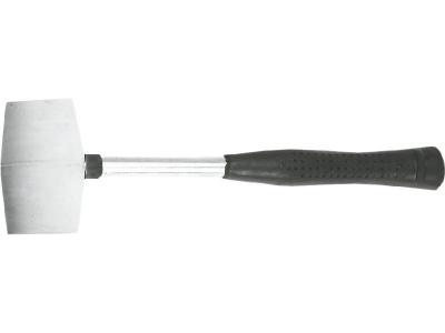 Młotek gumowy 225g średnica 40mm biała guma trzonek metalowy