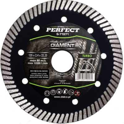 TARCZA DIAMENT. 125mm TURBO  PERFEKT