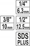 Adapter sds plus do nasadek 1/4'''', 3/8'''', 1/2''''