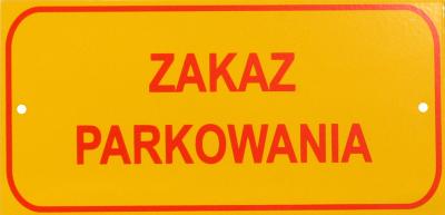 Tablica mała 10*20cm zakaz parkowania
