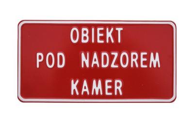 Tablica 15*29cm obiekt pod nadzorem kamer